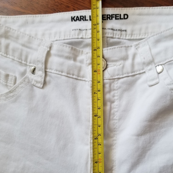 Karl Lagerfeld Paris White Classic 5 Pocket Crop Pant Sz 6 - Picture 12 of 16